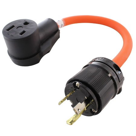Ac Works Plug Adapter, STW, 6-50R, L5-30P, 1.5 ft., Orange WDL530650-018